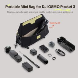 PGYTECH OneGo Pocket Sling Suitable for DJI Pocket 3 Storage Bag Camera Bag Sports Camera Storage Bag Mobile Phone Crossbody Bag