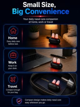 2026 Smart Red Light Nasal Care Device Portable Infrared Nose Comfort Tool for Sneezing Runny Stuffy Nose Support, Free Shipping