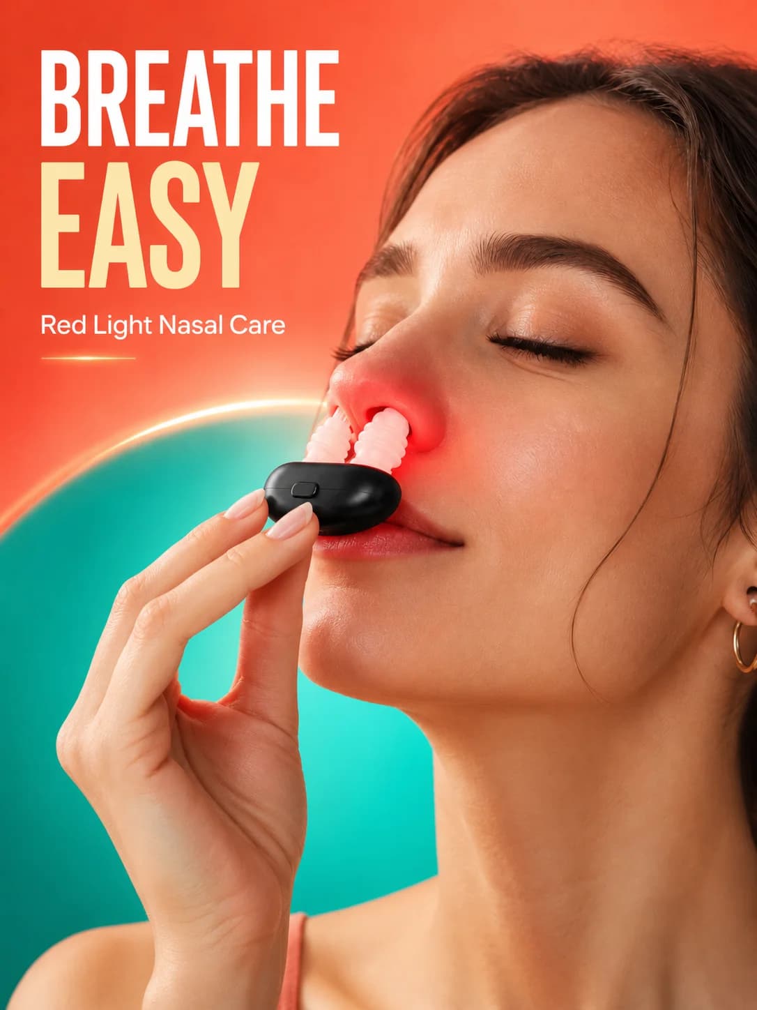 2026 Smart Red Light Nasal Care Device Portable Infrared Nose Comfort Tool for Sneezing Runny Stuffy Nose Support, Free Shipping