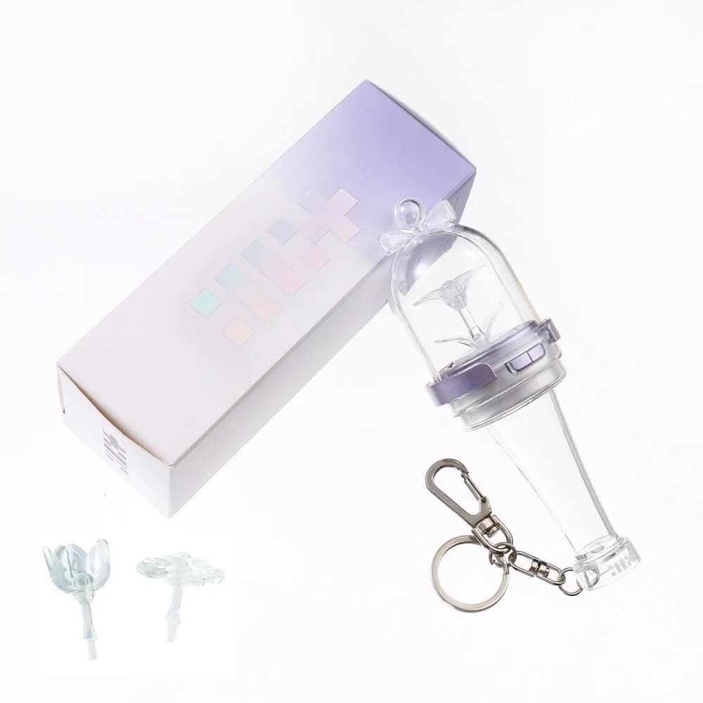 Mini Kpop ILLITS Lightstick Keychains YUNAH MINJU MOKA WONHEE IROHA Light Stick Bag Pendant Keyrings for Fans Gift