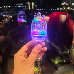 Mini Kpop ILLITS Lightstick Keychains YUNAH MINJU MOKA WONHEE IROHA Light Stick Bag Pendant Keyrings for Fans Gift