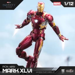 Fondjoy Anime Figure Iron Man MK46 Model Kit 1/12 Infinity Saga Ironman Mark 45 Mark 46 Assembly ABS Joint Movable Kids Toy Gift
