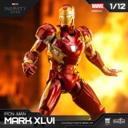 Fondjoy Anime Figure Iron Man MK46 Model Kit 1/12 Infinity Saga Ironman Mark 45 Mark 46 Assembly ABS Joint Movable Kids Toy Gift