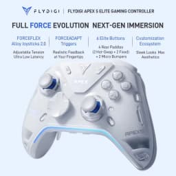 Flydigi Apex 5 Game Controller Wireless Tri-Mode Force Feedback Gamepads Elite Handle Hall Effect Pc Gamer Accessories E-sports