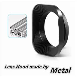 Square Shape Lens Hood 37mm 39mm 40.5mm 43mm 46mm 49mm 52mm For Canon Nikon Fujifilm Leica Panasonic