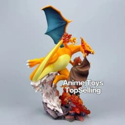 17cm/6.69in Anime Pokemen Figure Charizard Gary Oak Action Figures Pvc Statue Desktop Ornamen Collection Model Toys Gifts