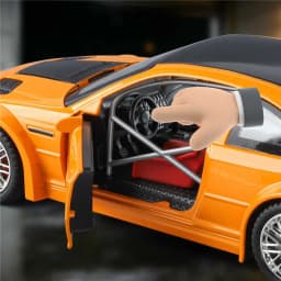 1:24 M3 E46 GTR Coupe Alloy Sports Car Model Diecast Metal Track Racing Vehicles Car Model Sound Light Simulation Kids Toys Gift