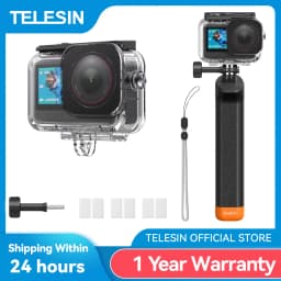 TELESIN Waterproof Case For DJI OSMO Action 6 Underwater 60M Diving Housing Cover With Dive Filter For DJI Action 6