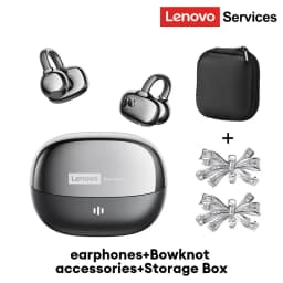 Lenovo RS103 Open Ear Clip Earring Earphones Wireless Bluetooth 6.0 Hifi Stereo Game Music Earbuds W Ear Ornaments Storage Bag