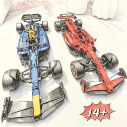 Technical 1361/1639PCS 1:8 Scale SF24 RB20 Race Car Model Assembly Advanced Construction MOC Replica Exclusive Kit Birthday Gift