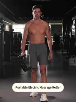 2026 New Portable Body Deep Muscle Relaxation Massager Shaft Cordless Electric Massage Roller Automatic Yoga Column Roller
