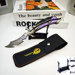 22cm Valorant Reaver 3.0 Butterfly Knife Metal Folding Model – Gaming Fan Training Toy, Craft Collectible, and Display Piece