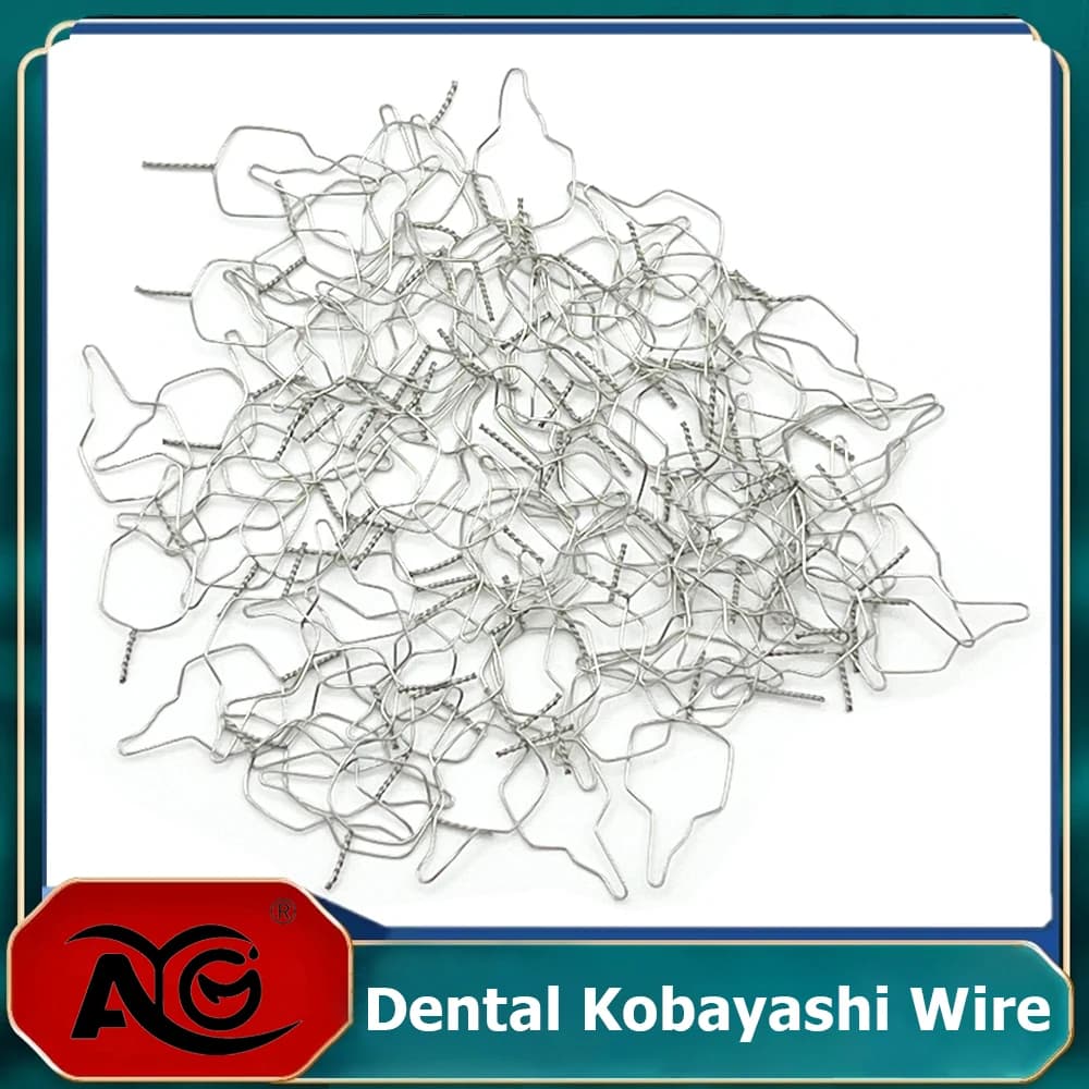 AG Dental Orthodontic Kobayashi Wire Arcwhire Orthodontic Metal Ligature Tie Orthodontic Bracket Wire 100pcs/pack