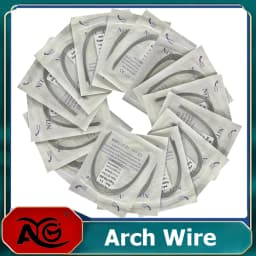 AG 30Pcs Dental Stainless Steel Wire Round/Rectangular Wire Ovoid From Archwire Dentistry Material Dentist Arch Lower/Upper