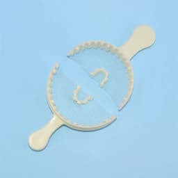 AG 50pcs/100pcs Disposable Dental Bite Impression Trays Kits Teeth Impression Tray with Plastic Rigid Frame and Non-Tear Mesh
