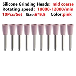 10pcs/Lot Dental Silicone Grinding Heads Teeth Polisher Polishing Brushes for Low-speed Machine Silicon carbide Dental Materials