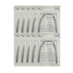 10pack Dental Arch Wires Orthodontic Super Elastic NITI Round Rectangle Archwire Lower/Upper 012/014/016/018/020/16x16/16x22