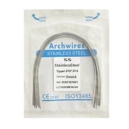 10pack Dental Arch Wires Orthodontic Super Elastic NITI Round Rectangle Archwire Lower/Upper 012/014/016/018/020/16x16/16x22