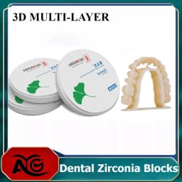 AG Dental Material Zirconia Multilayer 3D MULTI-LAYER Zirconia Blocks 98mm Multilayer Zirconia Disc Cad Cam Dental Lab Use