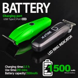 BRDCLIP FA1981 7500RPM Professional X Hair Trimmer 0 Distance DLC Blade Barber 1500mAh Finish Machine Salon Electric Clipper