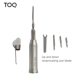 Oral Surgery Dental Reciprocating Saw Handpiece Kit Stainless Steel Replaceable Blades Outer Waterway E‑Type Motor Compatible