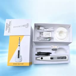 JUMTOP Wireless Dental LED Endo Motor with Mini 16:1 Contra Angle, High Torque, High Speed and Stable Output