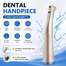 Dental Contra Angle 1:1 Ratio Handpiece for Push Button External Water Spray for Polishing Cleaning Dental Clinic Equipment