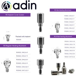 Compatible with ADIN System Multi Unit Abutment Transfer Post Analog Abutment Screw Healing Cap Medical Grade Titanium
