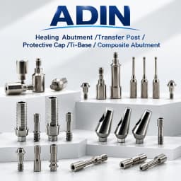 Compatible with ADIN System Multi Unit Abutment Transfer Post Analog Abutment Screw Healing Cap Medical Grade Titanium