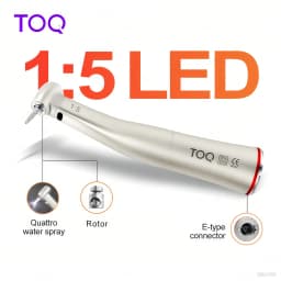 Ti Max Z95l Contra Angle Dental 1:5 Increasing Speed Handpiece Against Contra Angle Led Optic Fiber Quattro Spray Red Rings