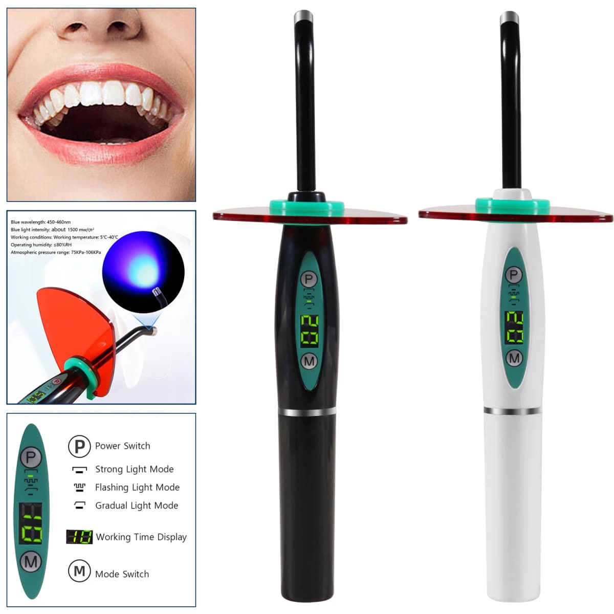 Dental Wireless LED Curing Light Lamp Dentist Cordless Resin Cure Led Photopolymerizer lamp Equipment Oral Hygiene Tools