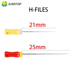 6Pcs/Pack Dental Files Hand Use H-Files 21/25mm Stainless Steel Endodontic Root Canal Files Dentist Tools Dental Lab Instruments