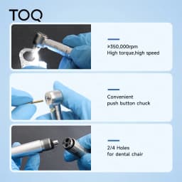Dental X1L LED High Speed Handpiece Torque Head Air Turbine E-Generator Ceramic Bearing Dentist Tips Triple Water Spray 2/4 Hole