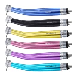 Dental High Speed Handpiece Colorful Push Button Air Turbine Large Torque Dentistry Handpiece for Teeth Cutting 2/4Hole Tool