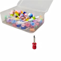 JUMTOP 100Pcs/Box Dental Polishing Cup Latch Type Rubber Tooth Polishing Brush Prophy Cup for Low Speed Contra Angle Handpiece