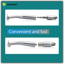 JUMTOP Dental High Speed Handpiece with Quick Coupler Standard Head Push Button LED High Rotation Led Pen fit for NSK KAVO