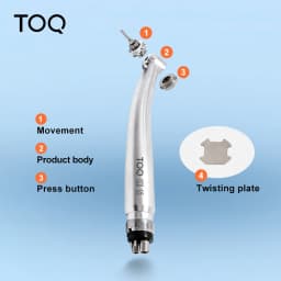 New LED High-Speed Handpiece with Light 2 Hole 4 Hole Water Spray Dental Ceramics Bearing Turbine Rotor