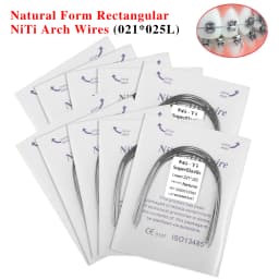 10 packs Dental Orthodontic Super Elastic NiTi Arch Wire Rectangular Natural Form For Dental Orthodontic Treatment
