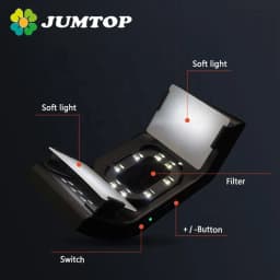 JUMTOP Dental Photography Oral Filling Lamp LED Flash Light with Bracket Brightness Adjustment Dentistry Treatment Lighting Tool