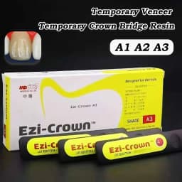 Dental Ezi-Crown Light Cured Temporary Crown & Bridge Resin Dental Material for Veneer/Inlay/Onlay A1/A2/A3