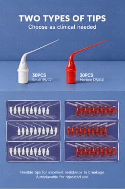 TOQ Wireless Endo Activator Sonic Irrigator Type‑C Rechargeable 3‑Mode Root Canal Cleaning Device 60Pcs Replacement Tips