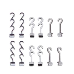 10pcs Dental Orthodontic Crimpable Hook - Lingual Button Long Curved Hooks Mesh Base Bondable Right/Left