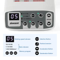 Dental Electronic LED Brushless Electric Micro Motor/1:5 Increasing Contra Angle Standard/Mini Head Handpiece