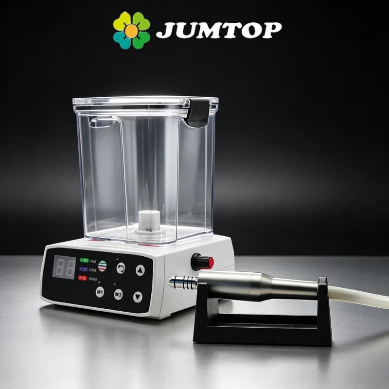 JUMTOP LED Brushless Micromotor with Water Tank Work with 1:1/1:5/16:1 Contra Angle Handpiece