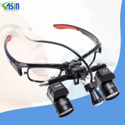 Dental binocular magnifying glass 5X Adjustable magnifying glass 5w LED Medicine binocular magnifying lens light Dental Tool