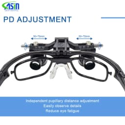 Dental binocular magnifying glass 5X Adjustable magnifying glass 5w LED Medicine binocular magnifying lens light Dental Tool