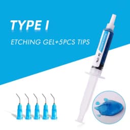 Dental 32% 35% 37% Phosphoric Acid Etching Gel Multi-Brand Multi-Size Option (5ml/10ml/50ml)for Universal Adhesion + 5pcs Needel