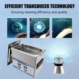 3.2L Commercial Ultrasonic Cleaner with Timer & Heater Jewelry Digital Sonic Cleaner Dental & Lab Equipment