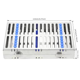 135°C Autoclavable Dental Sterilization Cassette for 5/10/20 Grid Instruments - Stainless Steel Dentistry Tools