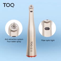 Dental 1:5 Red Ring Contra Angle Internal Water Spray Low Speed Handpiece Increasing With Optic Fiber For E-type Motor